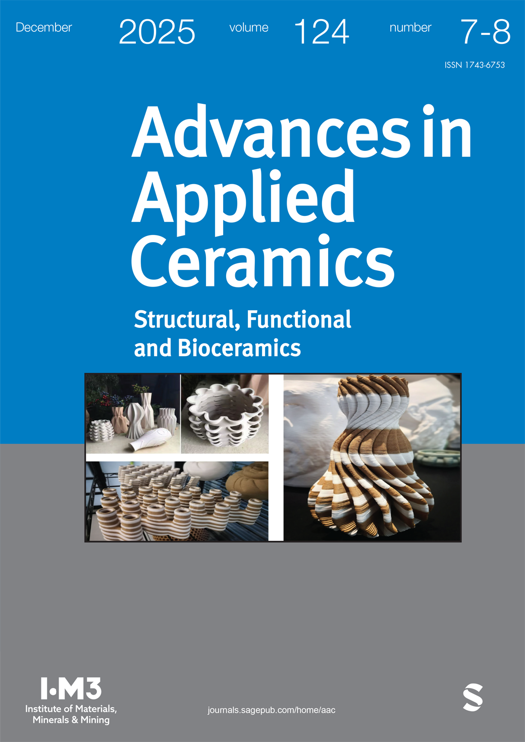 Advances in Applied Ceramics: Structural,Functional and Bioceramics journal cover