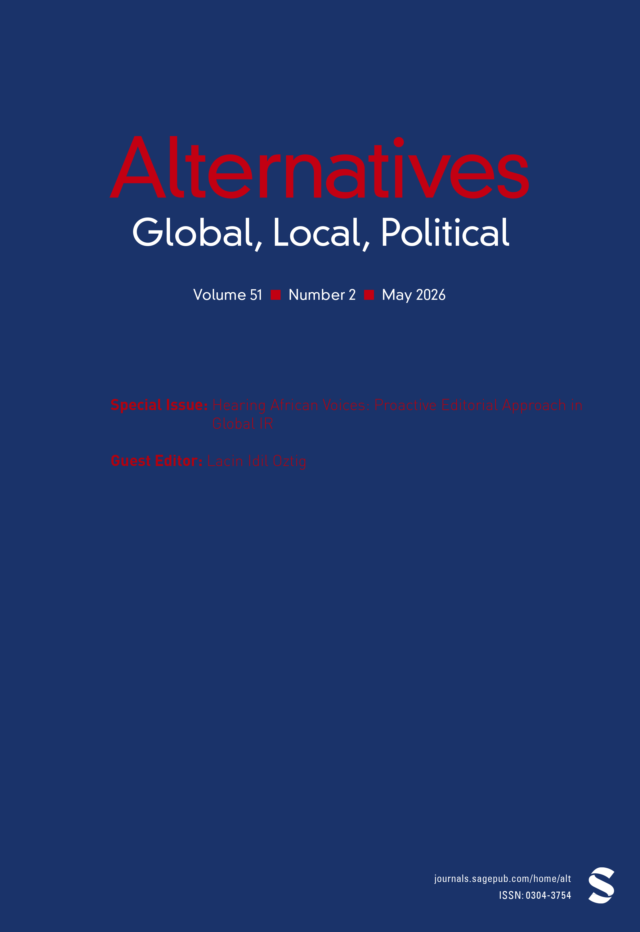 Alternatives: Global,Local,Political journal cover